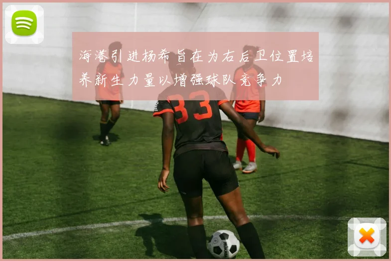 海港引进杨希旨在为右后卫位置培养新生力量以增强球队竞争力